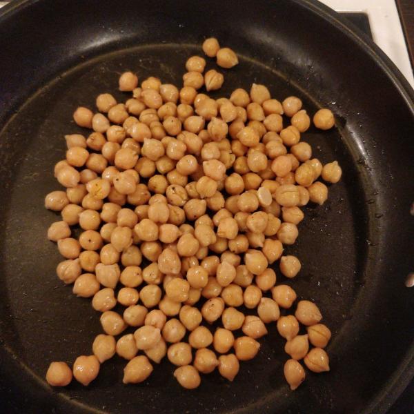 chickpeas on a pan